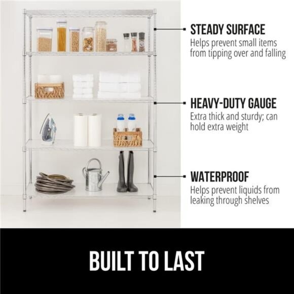 ShelfGuard Wire Shelf Liner Compatible with Amazon Basics Shelving Set of 4 - Picture 2 of 7